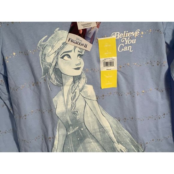Disney Other - Disney Frozen Elsa Blue Long Sleeve Shirt Size L 10-12 (Believe you Can)